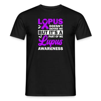 Lupus Definiert Mich Nicht, Aber Er Ist Ein Teil - Männer T-Shirt - Schwarz - Vorne - AI Model Male 178 light (178cm)
