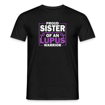 Lupus Awareness Stolze Schwester Eines - Männer T-Shirt - Schwarz - Vorne - AI Model Male 178 light (178cm)