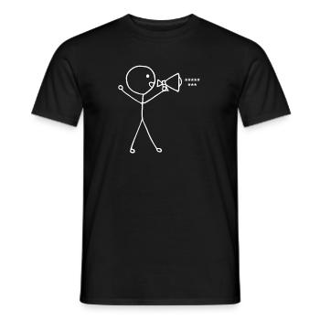 Strichmännchen, Strichmännchen, ***** ***, antipis - Männer T-Shirt - Schwarz - Vorne - AI Model Male 178 light (178cm)
