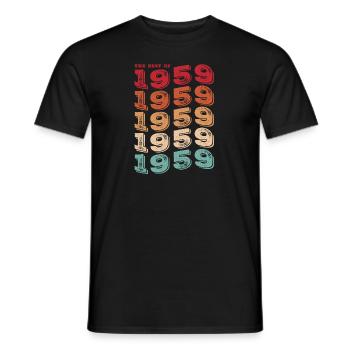 Vintage 1959 Gifts Legend for 64 Year Old - 64th - Men's T-Shirt - black - Front - AI Model Male 178 light (178cm)