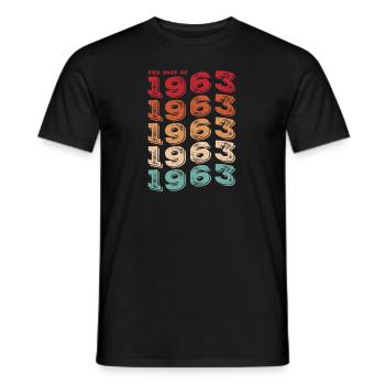 Jahrgang 1963 Geschenke Legende für 60 Jahre - 60 Jahre - Männer T-Shirt - Schwarz - Vorne - AI Model Male 178 light (178cm)