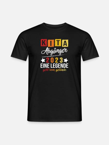 Kita Abgänger 2023 Schulkind Einschulung Schule - Männer T-Shirt - Schwarz