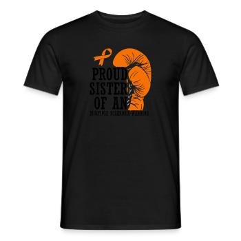 Proud sister of a - Men's T-Shirt - black - Front - AI Model Male 178 light (178cm)