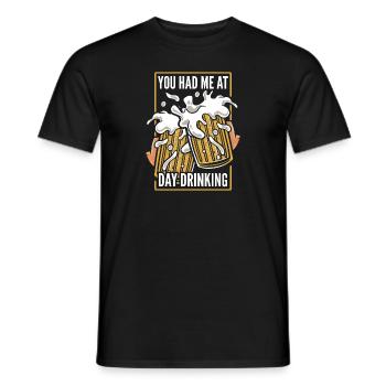 Sie Hatten Mich Bei Day Drinking Retro Beach - Männer T-Shirt - Schwarz - Vorne - AI Model Male 178 light (178cm)