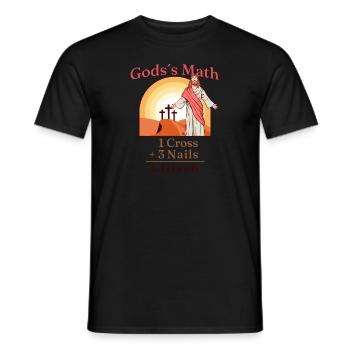 Nail Cross Faith on Team Jesus 1 Cross 3 nails 4 - Men's T-Shirt - black - Front - AI Model Male 178 light (178cm)