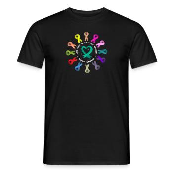Cancer Awareness , Krebsband bekämpfen , Pink - Männer T-Shirt - Schwarz - Vorne - AI Model Male 178 light (178cm)