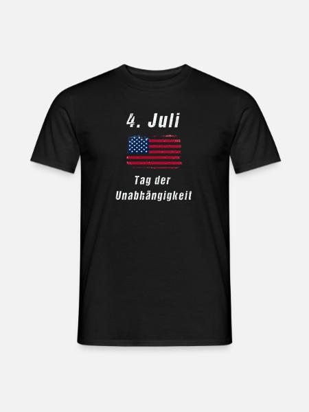 Patriotisches 4 Juli Tag der Unabhängigkeit T-Shir - Männer T-Shirt - Schwarz
