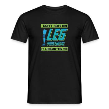 Lustiges Amputation und Beinprothesen - Männer T-Shirt - Schwarz - Vorne - AI Model Male 178 light (178cm)