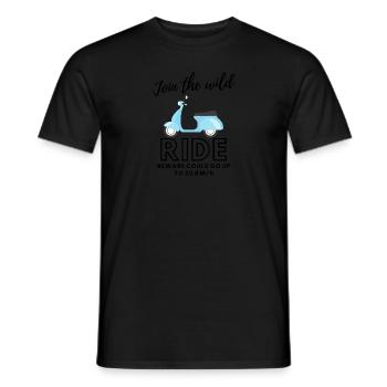 Wild Scooter Ride Scooter Scooter Outfit - Men's T-Shirt - black - Front - AI Model Male 178 light (178cm)