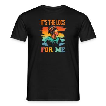 It's The Locs For Me - Afro Hair Black American - Männer T-Shirt - Schwarz - Vorne - AI Model Male 178 light (178cm)