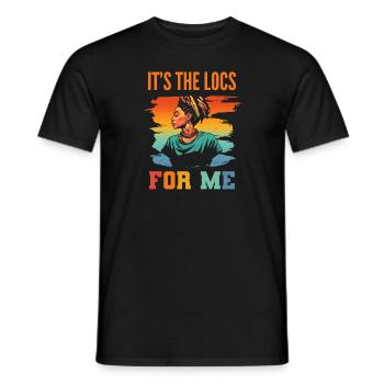 C’est The Locs For Me - Afro Hair Black American - T-shirt homme - noir - Devant - AI Model Male 178 light (178cm)