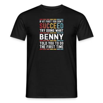 Benny Name Personalized Funny Birthday Christmas - Men's T-Shirt - black - Front - AI Model Male 178 light (178cm)