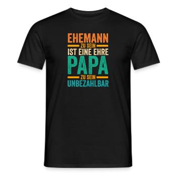 Ehemann Vater Papa - Männer T-Shirt - Schwarz - Vorne - AI Model Male 178 light (178cm)