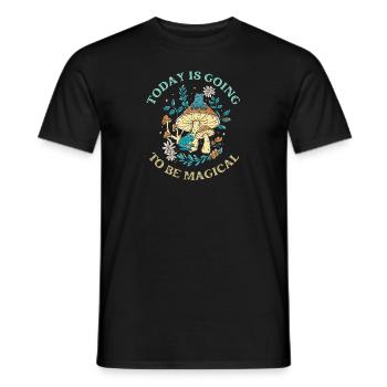 Heute wird es magisch - Männer T-Shirt - Schwarz - Vorne - AI Model Male 178 light (178cm)