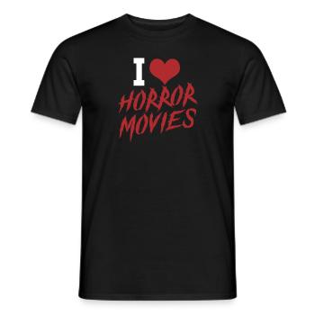Ich liebe Horrorfilme - Männer T-Shirt - Schwarz - Vorne - AI Model Male 178 light (178cm)
