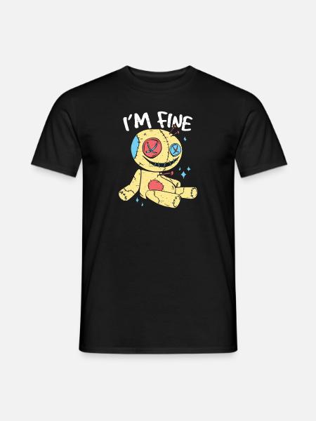 Mir gehts gut - I´m fine - Männer T-Shirt - Schwarz