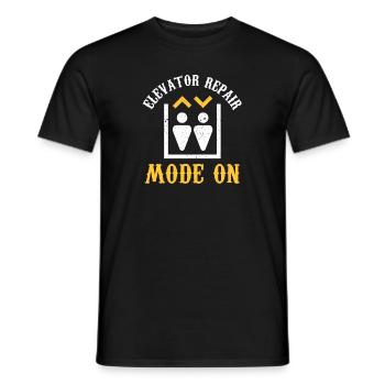 Elevator Repair Mode On - Männer T-Shirt - Schwarz - Vorne - AI Model Male 178 light (178cm)
