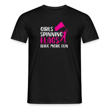 Girls flags have more fun - Men's T-Shirt - black - Front - AI Model Male 178 light (178cm)