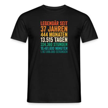 37 Jahre Siebenunddreißigster Geburtstag - Männer T-Shirt - Schwarz - Vorne - AI Model Male 178 light (178cm)