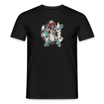 Drôle Halloween Zombie Nurse Spooky - T-shirt homme - noir - Devant - AI Model Male 178 light (178cm)