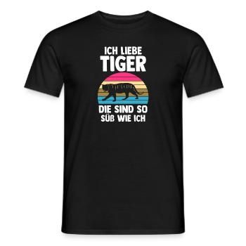 Tiger Motiv - Männer T-Shirt - Schwarz - Vorne - AI Model Male 178 light (178cm)