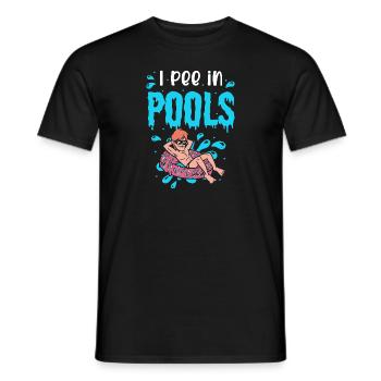 Lustiger Pool -Begleiter, Pinke Ich In Pools - Männer T-Shirt - Schwarz - Vorne - AI Model Male 178 light (178cm)