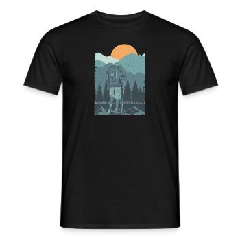 Wandern Hiking - berg Liebe - Männer T-Shirt - Schwarz - Vorne - AI Model Male 178 light (178cm)