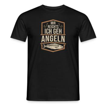 Mir reichts ! Ich geh Angeln - Männer T-Shirt - Schwarz - Vorne - AI Model Male 178 light (178cm)