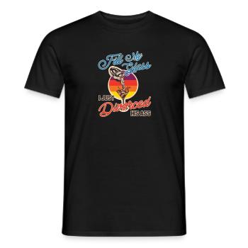 Lustiges Scheidung Glücklich Geschieden und - Männer T-Shirt - Schwarz - Vorne - AI Model Male 178 light (178cm)
