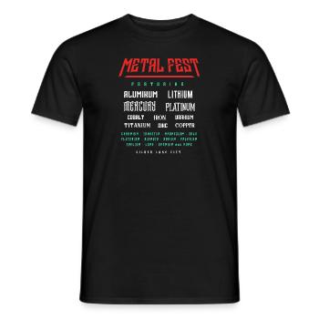 Metal Fest Lineup - funny - Männer T-Shirt - Schwarz - Vorne - AI Model Male 178 light (178cm)