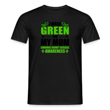 Je porte du vert pour les maladies chroniques de ma mère - T-shirt homme - noir - Devant - AI Model Male 178 light (178cm)