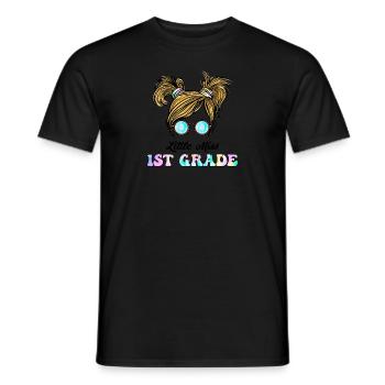 Little Miss 1st Grade Messy Bun Tie Dye Back To - T-shirt homme - noir - Devant - AI Model Male 178 light (178cm)