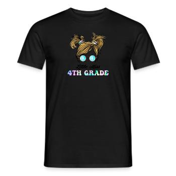 4th Grade Little Miss Messy Bun Tie Dye Back To - T-shirt homme - noir - Devant - AI Model Male 178 light (178cm)