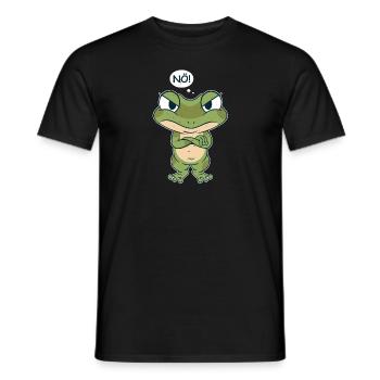 Frosch sagt Nein - Grumpy Frog - Männer T-Shirt - Schwarz - Vorne - AI Model Male 178 light (178cm)
