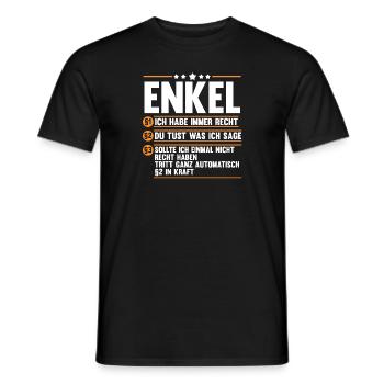 Enkel - Männer T-Shirt - Schwarz - Vorne - AI Model Male 178 light (178cm)