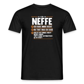 Neffe - Männer T-Shirt - Schwarz - Vorne - AI Model Male 178 light (178cm)