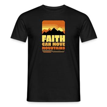 Der Glaube kann Berge versetzen, Liebe wie Jesus mit - Männer T-Shirt - Schwarz - Vorne - AI Model Male 178 light (178cm)
