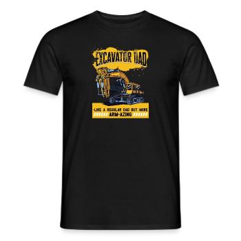 Lustiger Bagger und Baustelle Baggerfahrer - Männer T-Shirt - Schwarz - Vorne - AI Model Male 178 light (178cm)