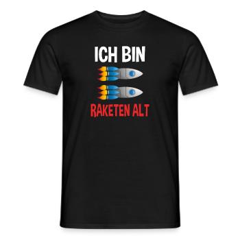 Sonnensystem 2. Geburtstag Universum Rakete - Männer T-Shirt - Schwarz - Vorne - AI Model Male 178 light (178cm)