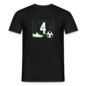 Football Club Football amateur 4 Anniversaire Football - T-shirt homme - noir - Devant - AI Model Male 178 light (178cm)