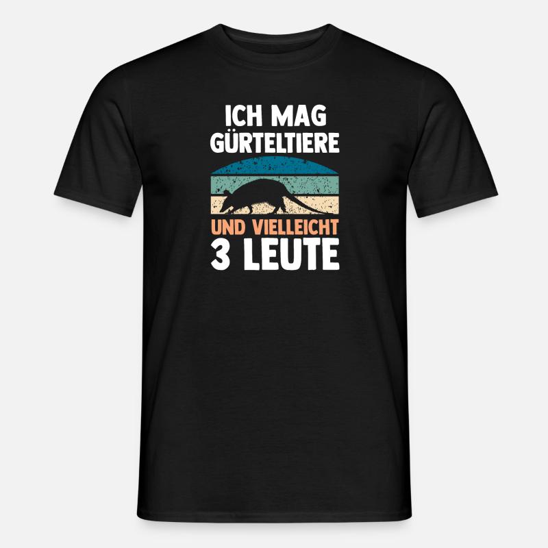 Gürteltier - Männer T-Shirt - Schwarz