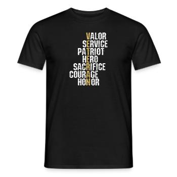 Stolzer Veteran Soldat - Männer T-Shirt - Schwarz - Vorne - AI Model Male 178 light (178cm)