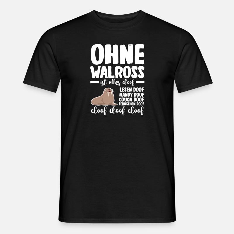 Walross - Männer T-Shirt - Schwarz