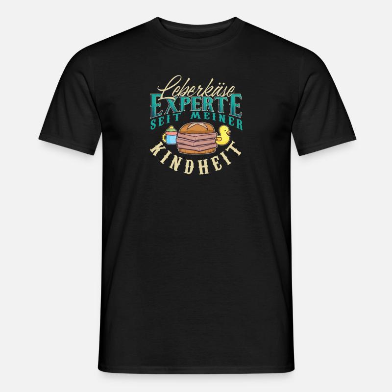 Leberkäse Experte Fleischkäse Brötchen - Männer T-Shirt - Schwarz