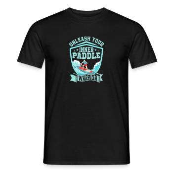 Libérez votre Inner Paddle Warrior Stand Up Paddle - T-shirt homme - noir - Devant - AI Model Male 178 light (178cm)