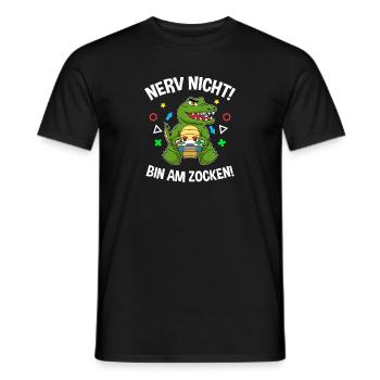 Controller Videospiel Zocker Gamer Computerspiel - Männer T-Shirt - Schwarz - Vorne - AI Model Male 178 light (178cm)