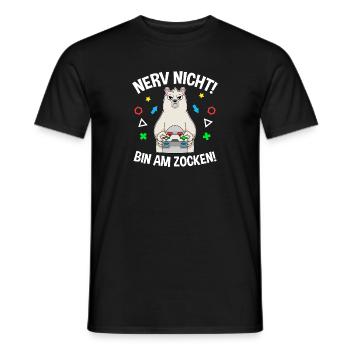 Controller Videospiel Zocker Gamer Computerspiel - Männer T-Shirt - Schwarz - Vorne - AI Model Male 178 light (178cm)