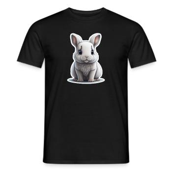 Rabbit Rabbit Bunny Floppy Ear - Men's T-Shirt - black - Front - AI Model Male 178 light (178cm)