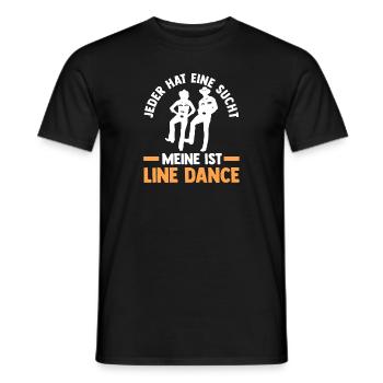 Line Dance Tänzer - Männer T-Shirt - Schwarz - Vorne - AI Model Male 178 light (178cm)