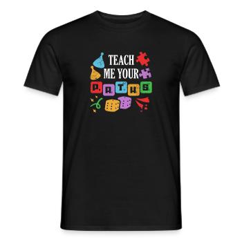 Vbs Crew Thème religieux Apprends-moi tes voies - T-shirt homme - noir - Devant - AI Model Male 178 light (178cm)